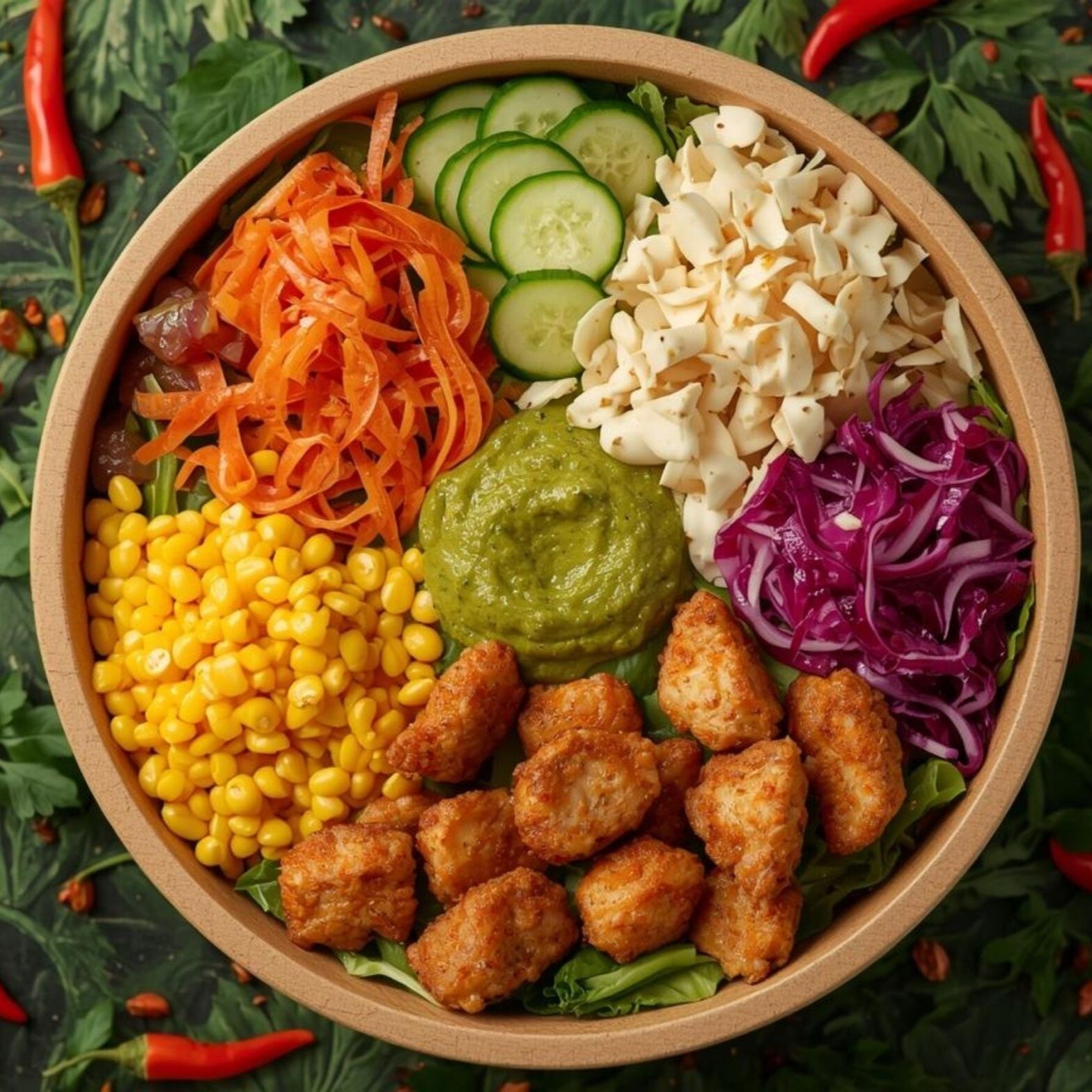 Fresh Spicy Crispy Chicken Bowl