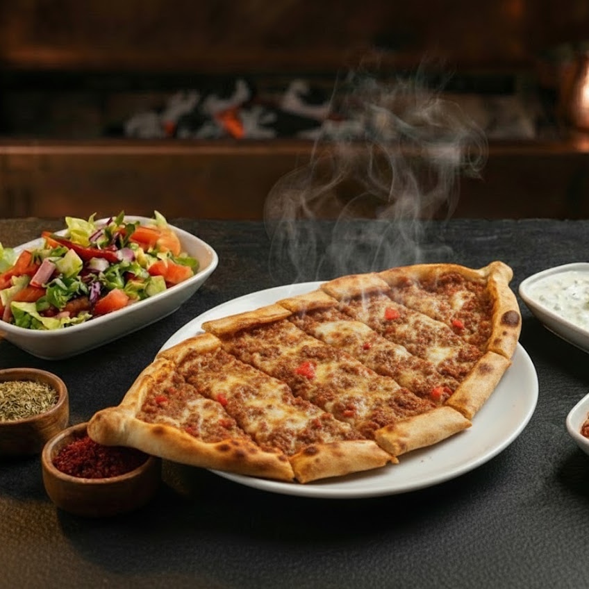 Kıymalı Kaşarlı Pide