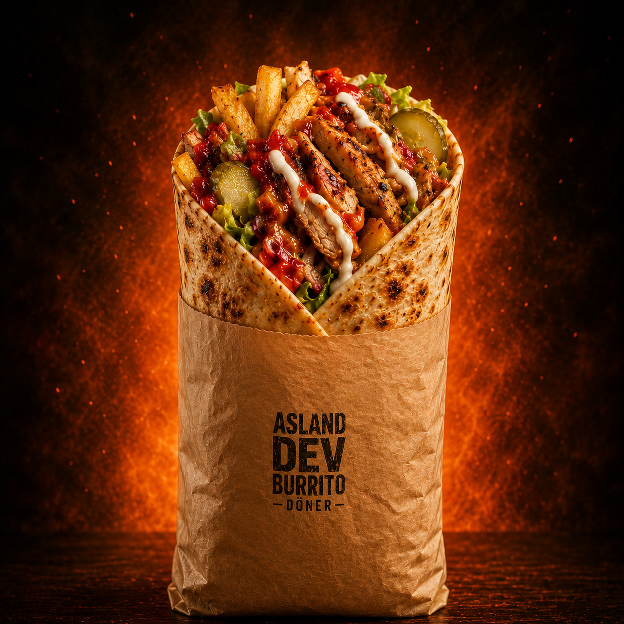 Hatay Soslu Dev Burrito Dürüm
