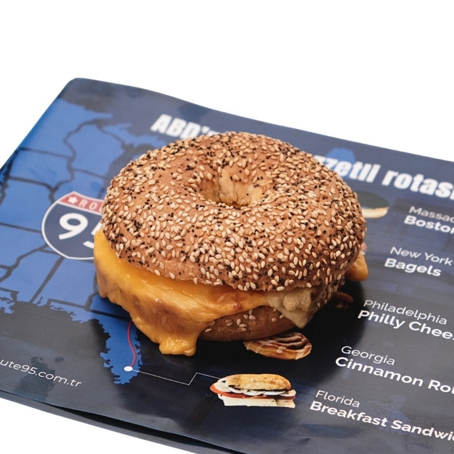 3 Peynirli Bagel Sandviç