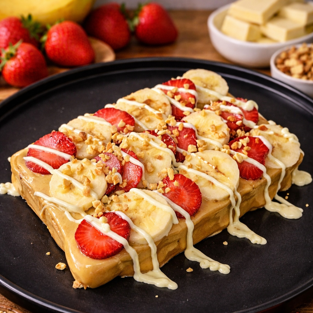 Karamel Çikolatalı Waffle