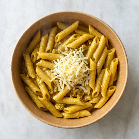 Köri Soslu Penne Makarna