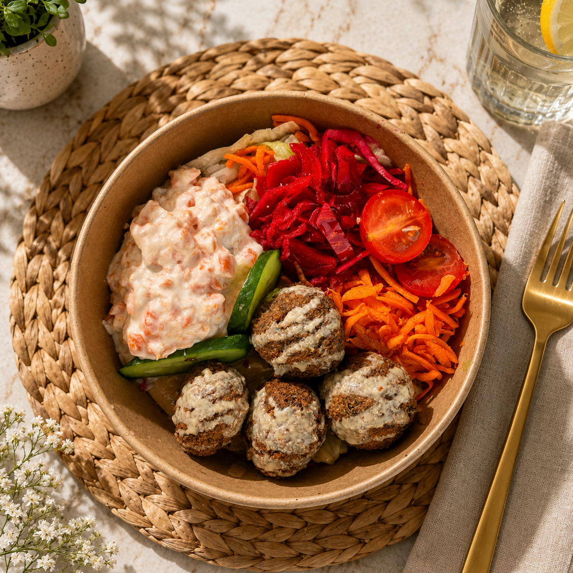 Yeni Falafel Salatası Tarator & New Falafel Salad Tarator