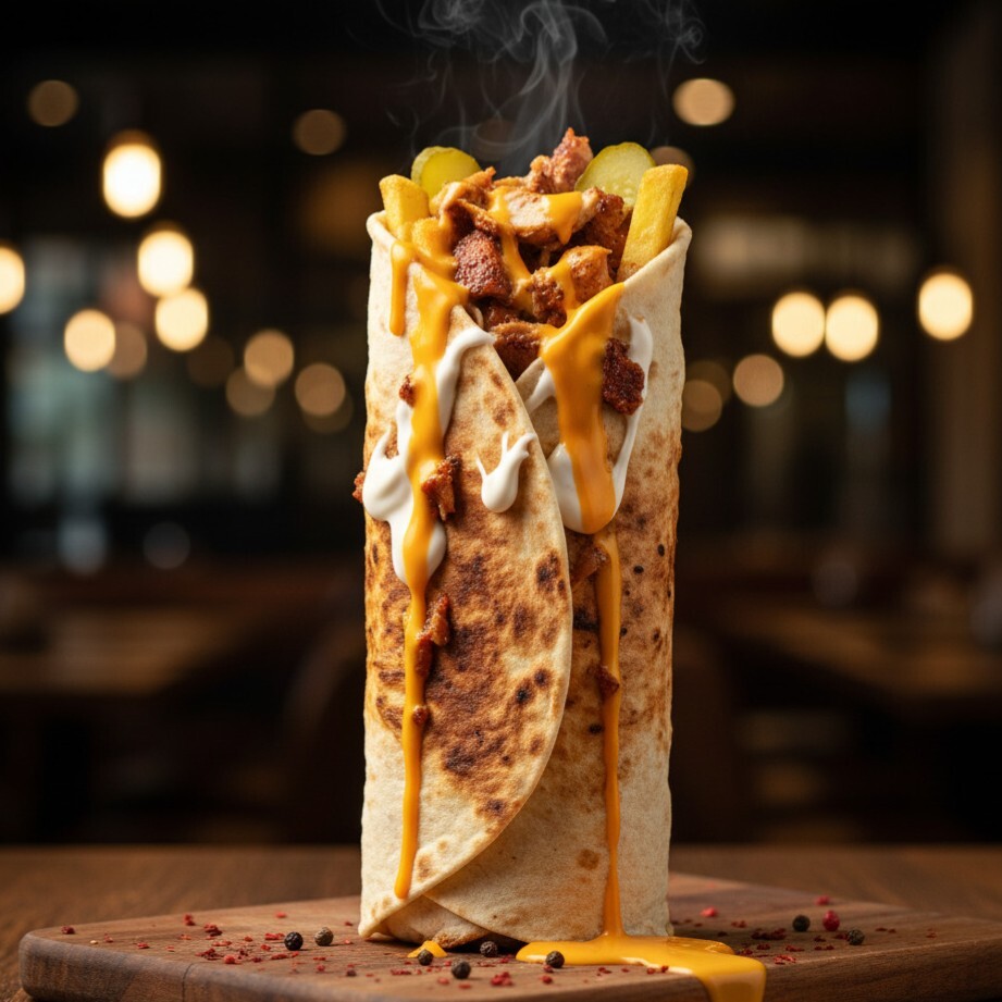 Cheddar Peynirli Tavuk Döner Dürüm