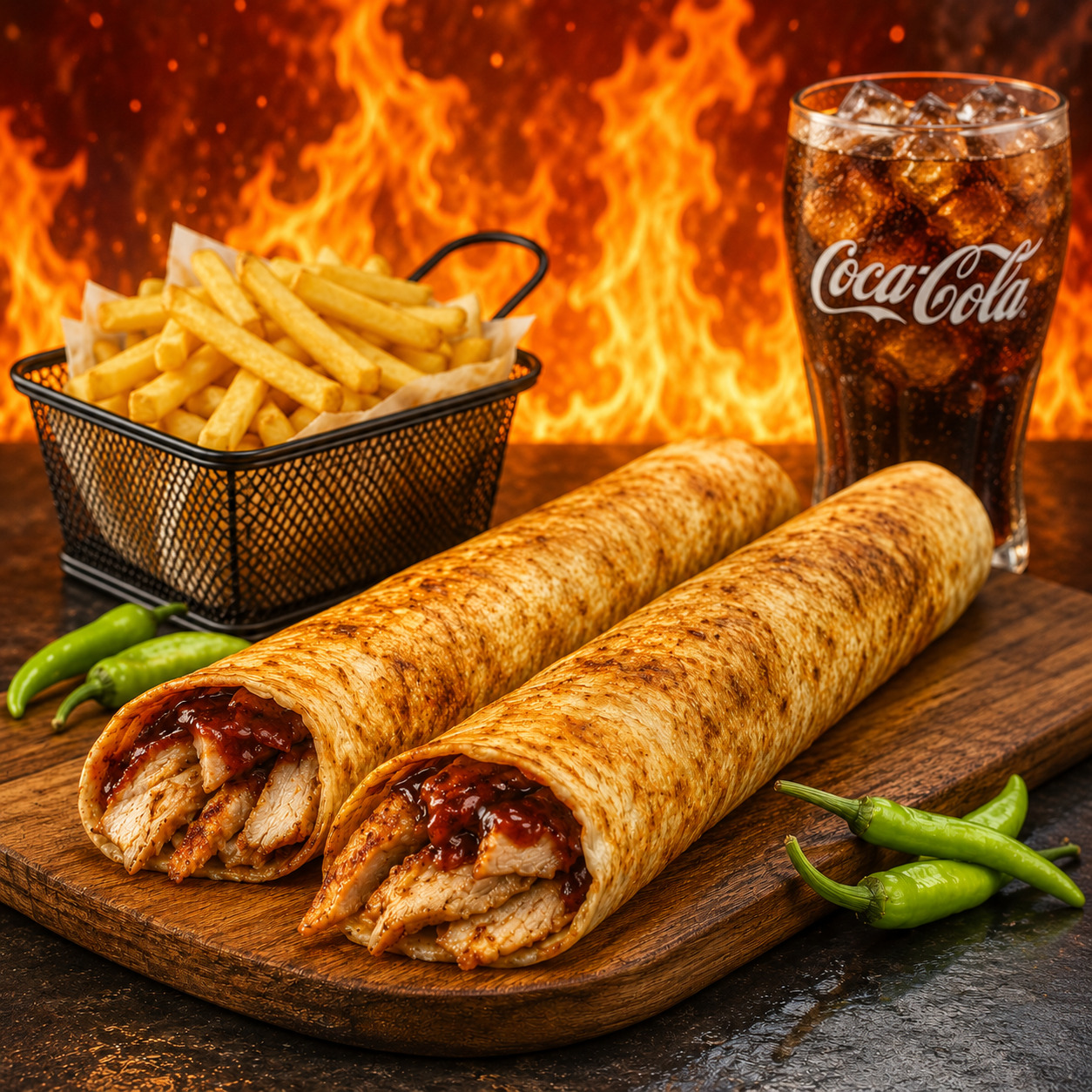 Coca Cola Hataylım Barbekü Soslu Zurna Dürüm