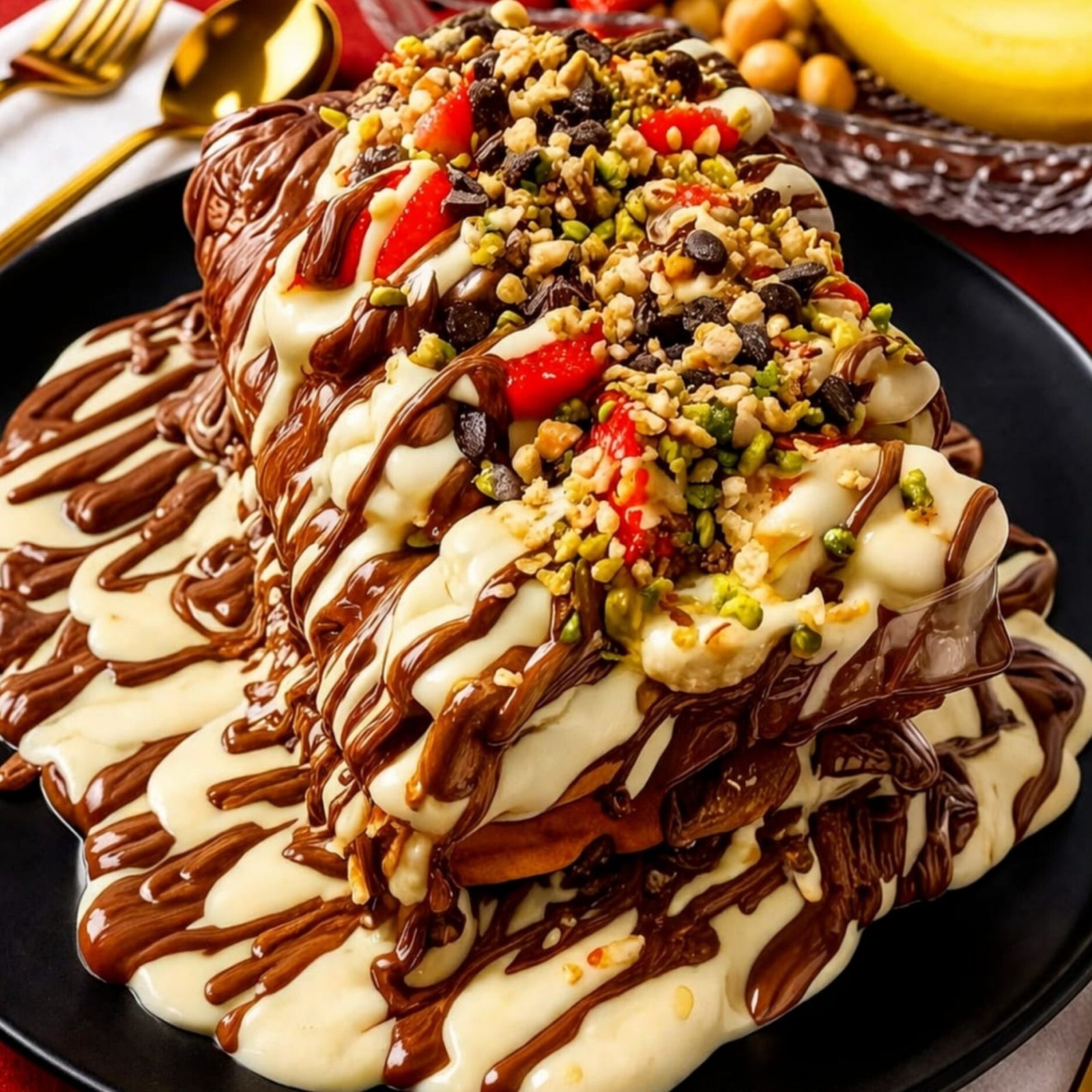Tatlım Waffle Clasic Belgium Bol Soslu 2 kişilik (Dilimlenmiş)