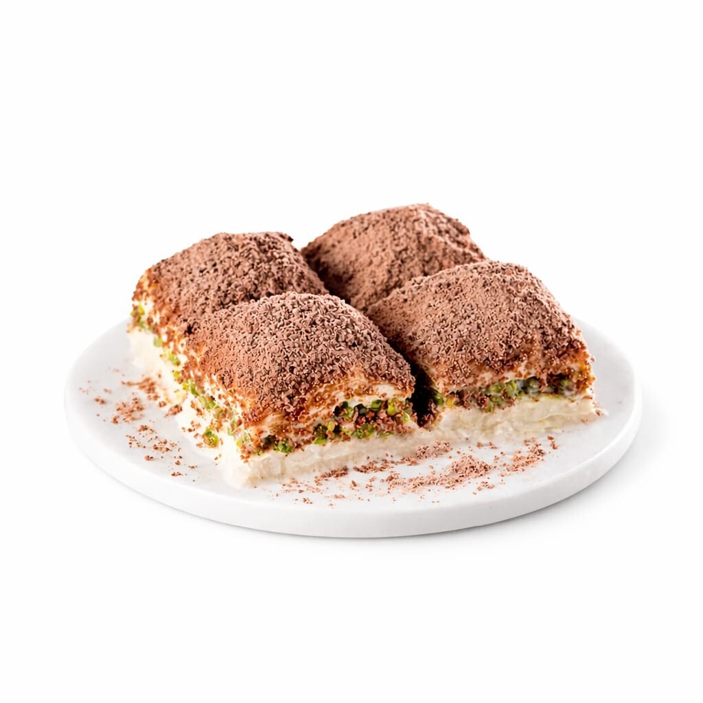 Fıstıklı Sütlü Çikolatalı Soğuk Baklava