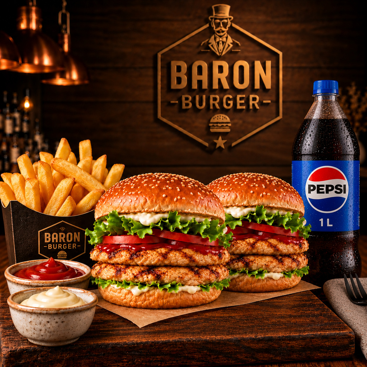 2'li Klasik Tavuk Burger Menü