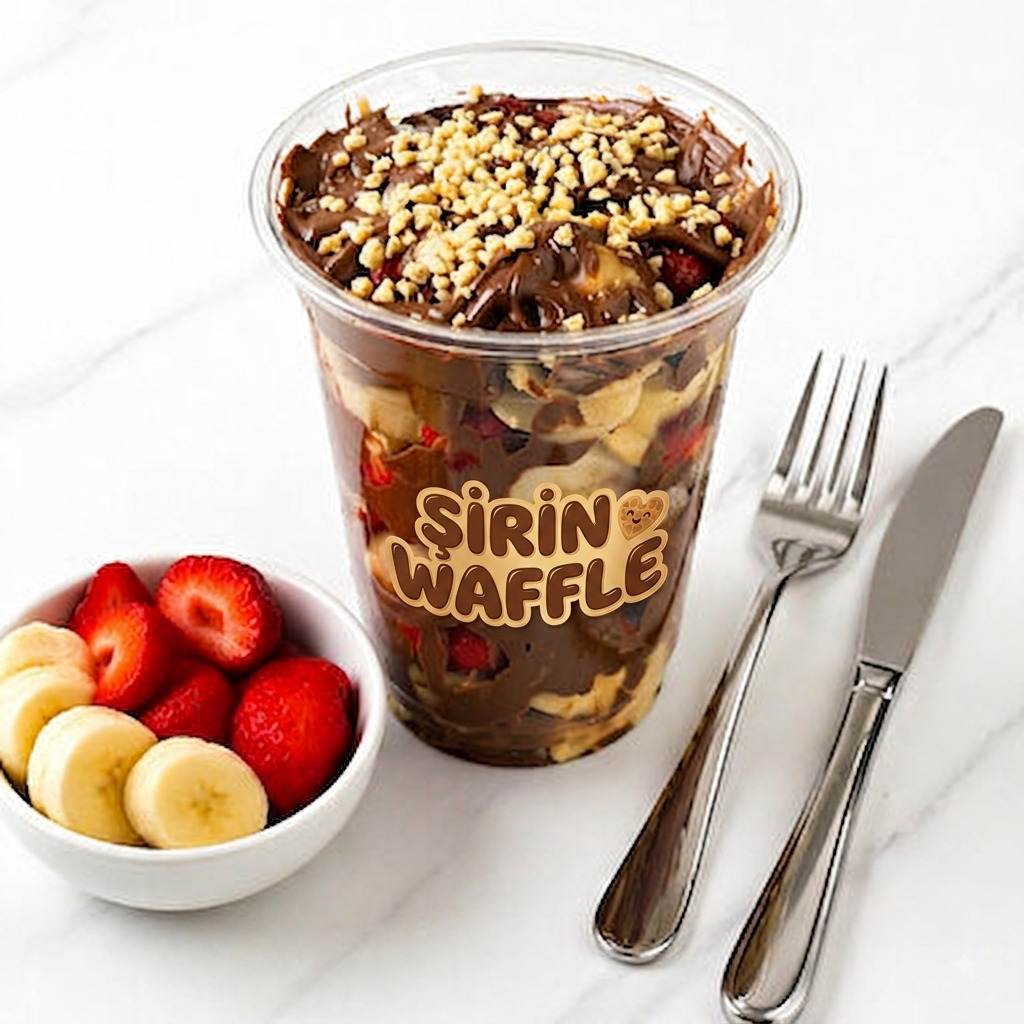 Bardakta Gökkuşağı Waffle