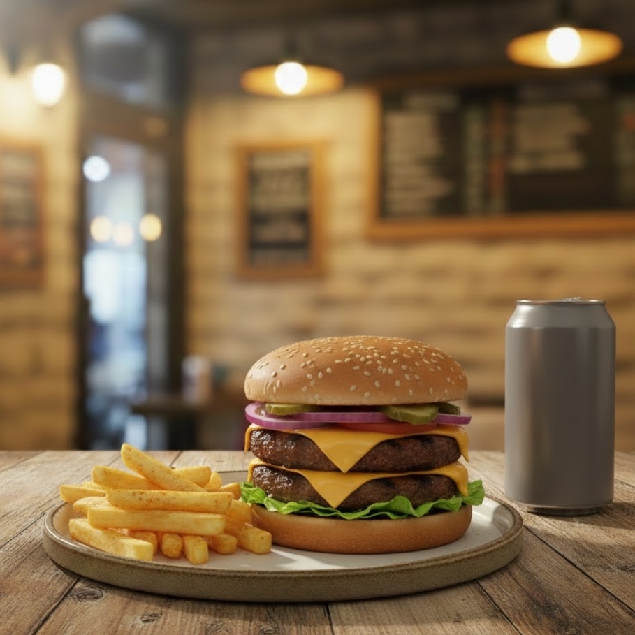 Double Burger Menü