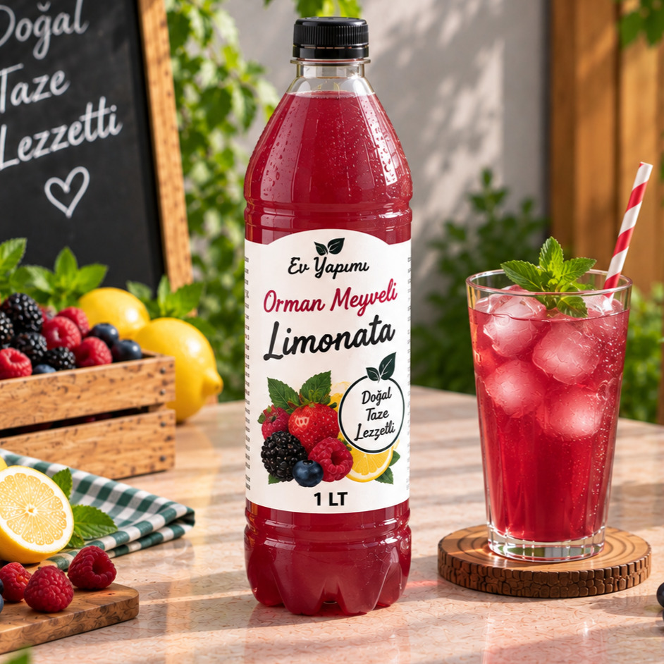 Ev Yapımı Orman Meyveli Limonata 1 Lt