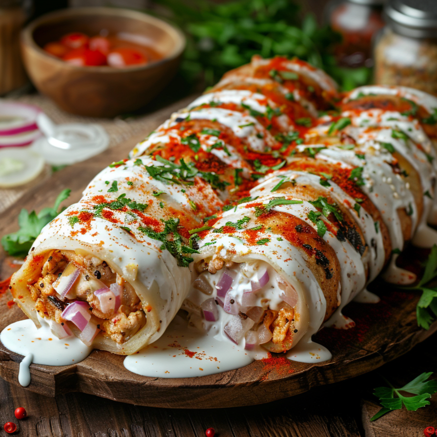 Yoğurtlu Tavuk Tantuni Dürüm