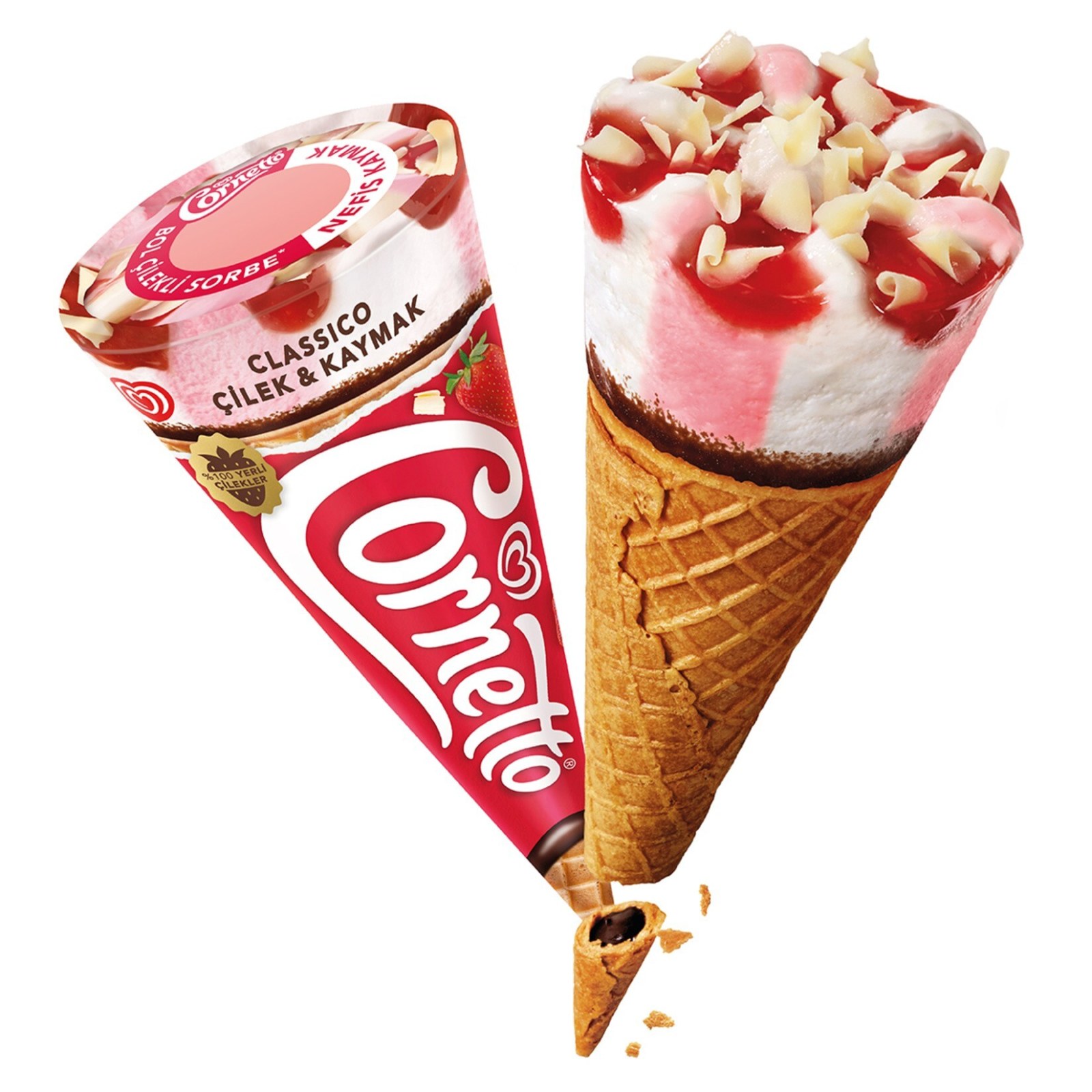 Cornetto Çilekli