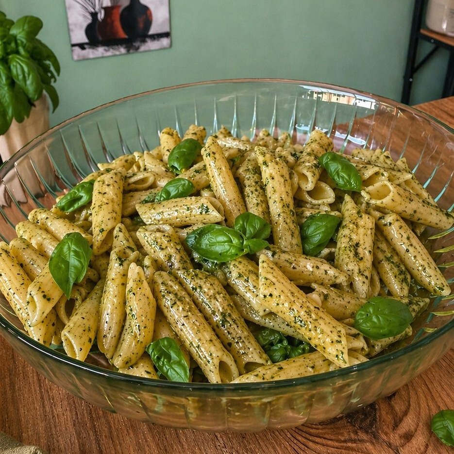 Fesleğen Soslu Makarna