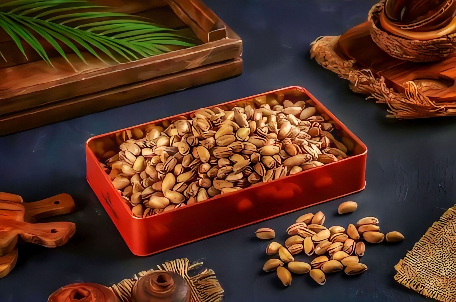 Tuzlu Antep Fıstığı Hediyelik Kutu ( 1.200 Gr )