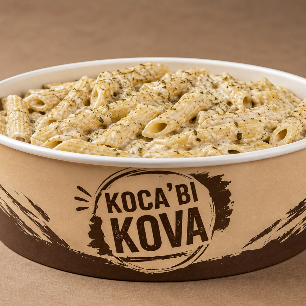 Kremalı Kekikli Tavuklu Kovada Makarna