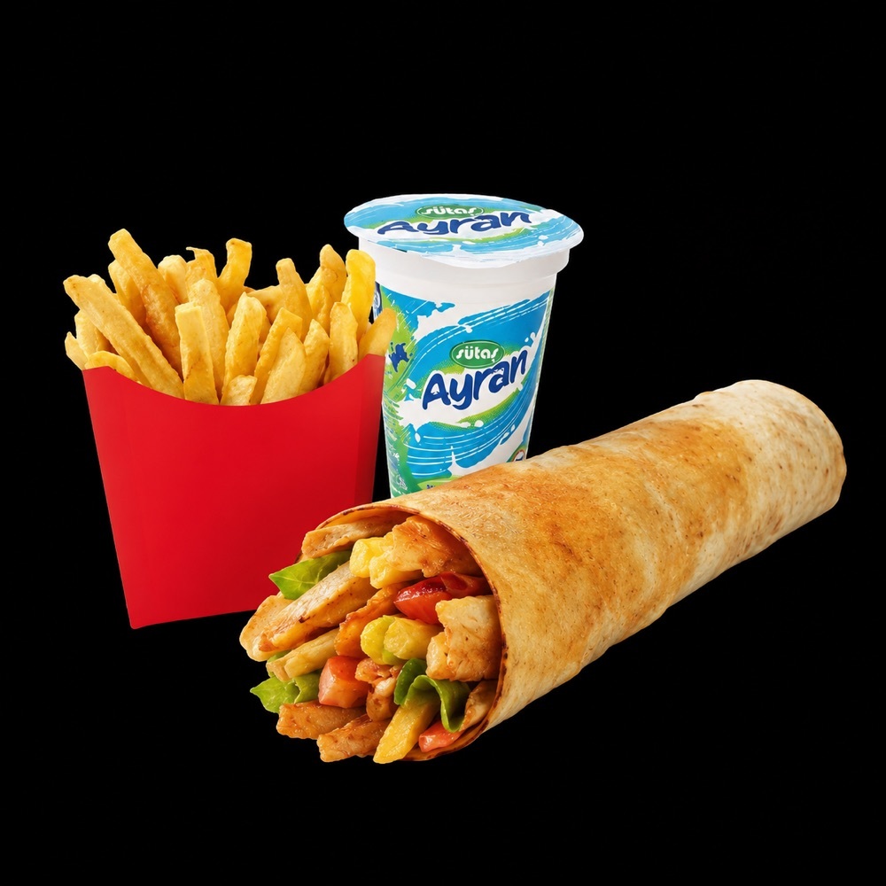 Makro Tavuk Döner Dürüm Menüsü