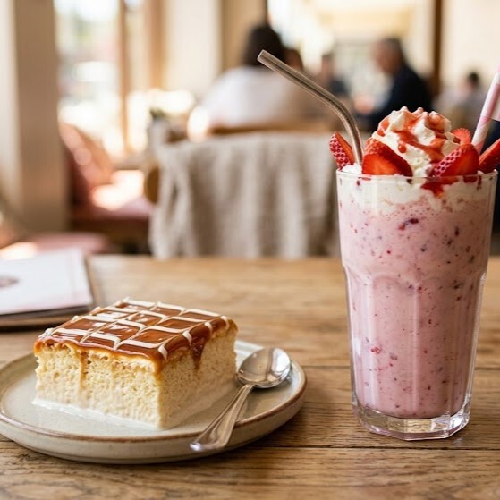 Çilekli Milkshake + triliçe