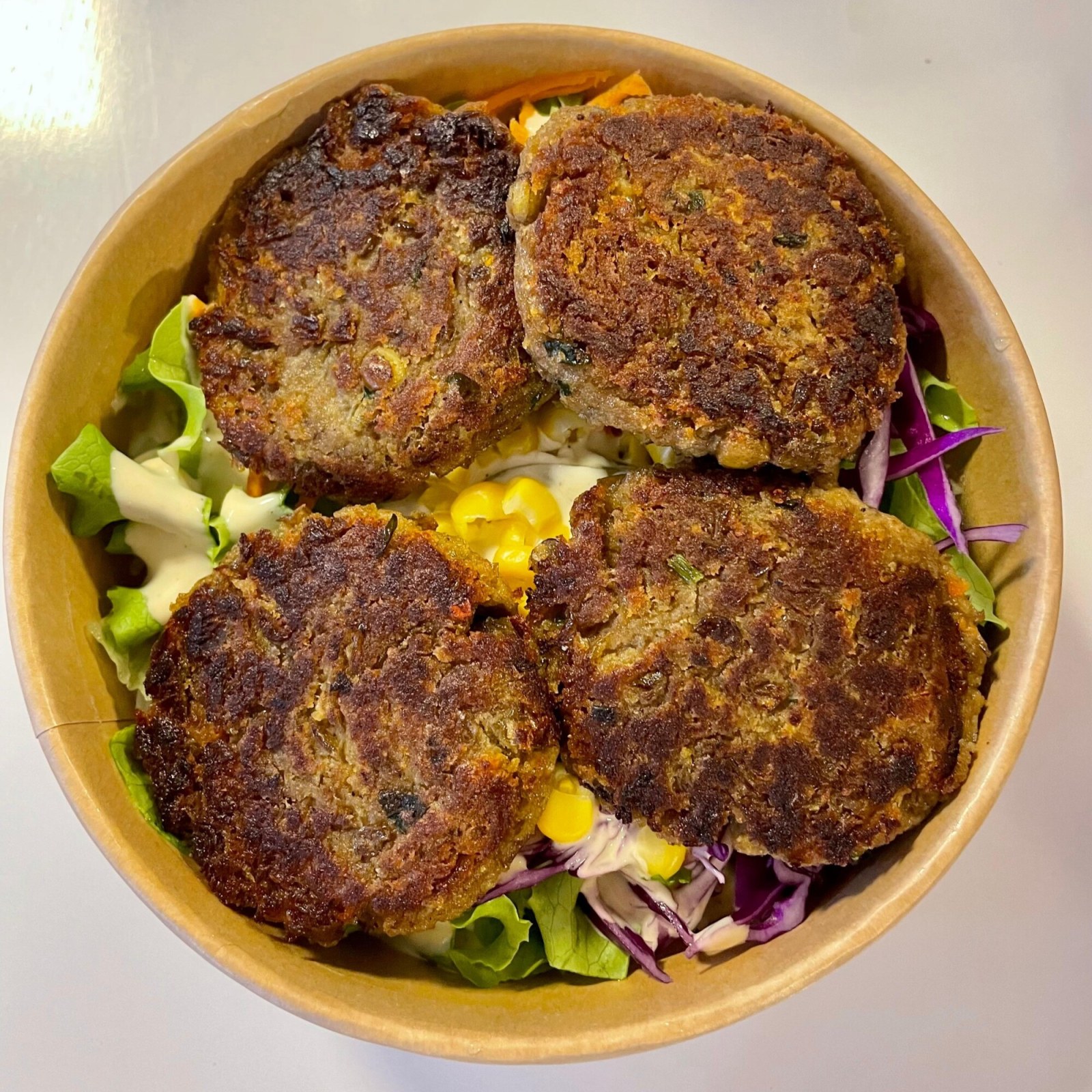Yeşil Mercimek Köfteli Bowl