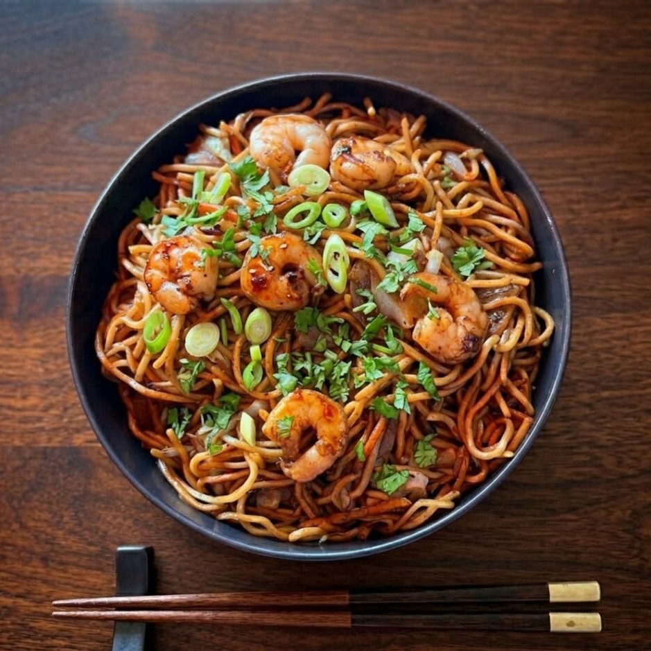 Karidesli Noodle