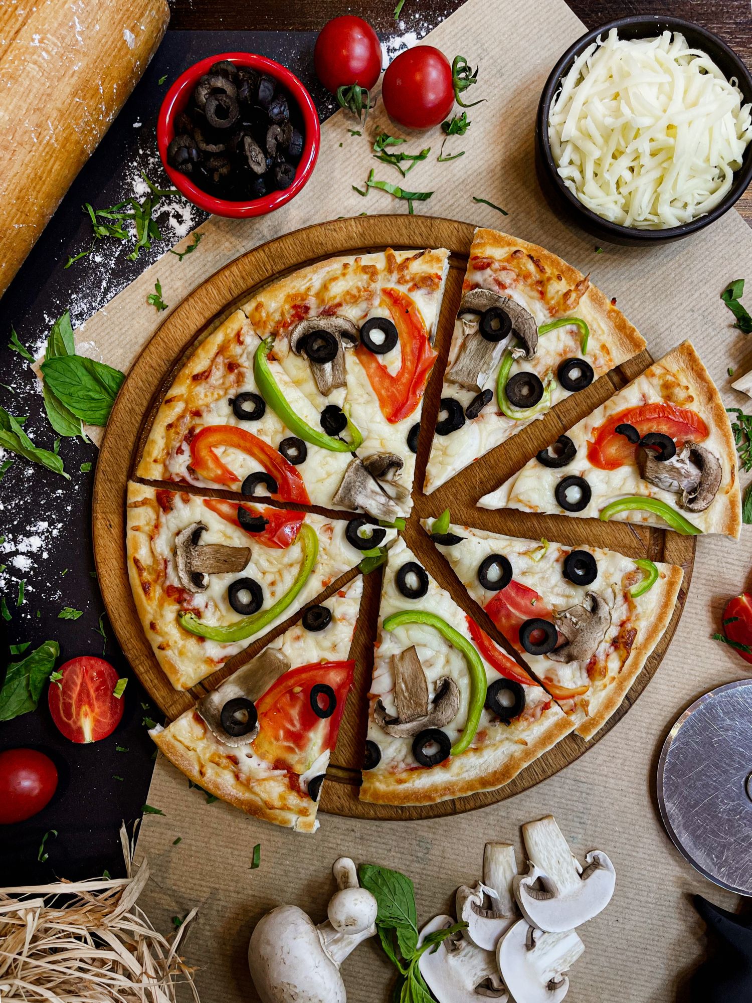 Sebzeli Pizza Büyük Boy