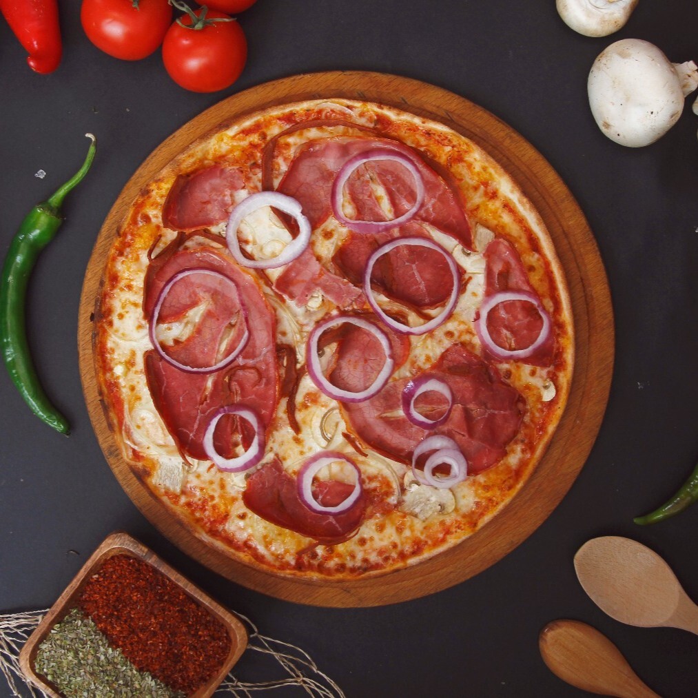 Pastırmalı Pizza (30 Cm Large 1 - 2 Kişilik)