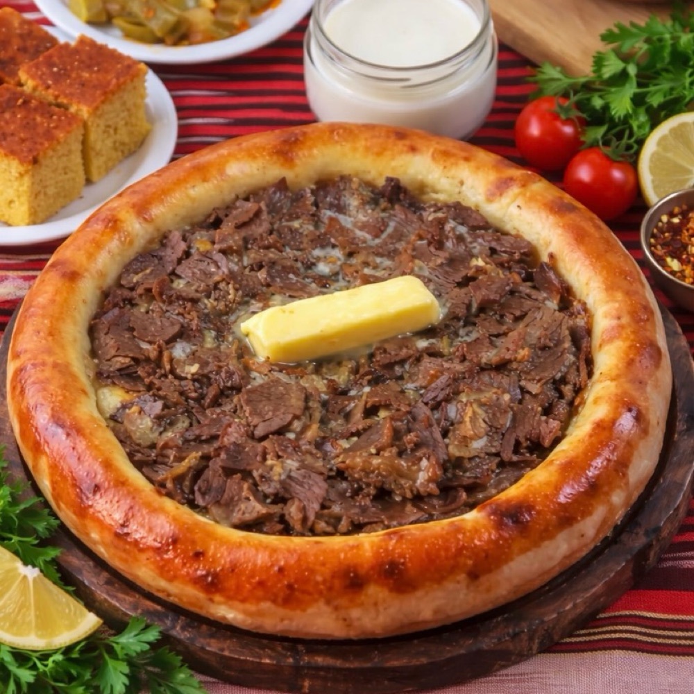 Kavurmalı Tel peynirli (Açık)yuvarlak