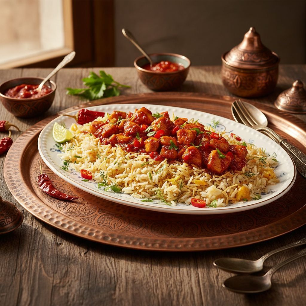 Chili Tavuklu Pilav