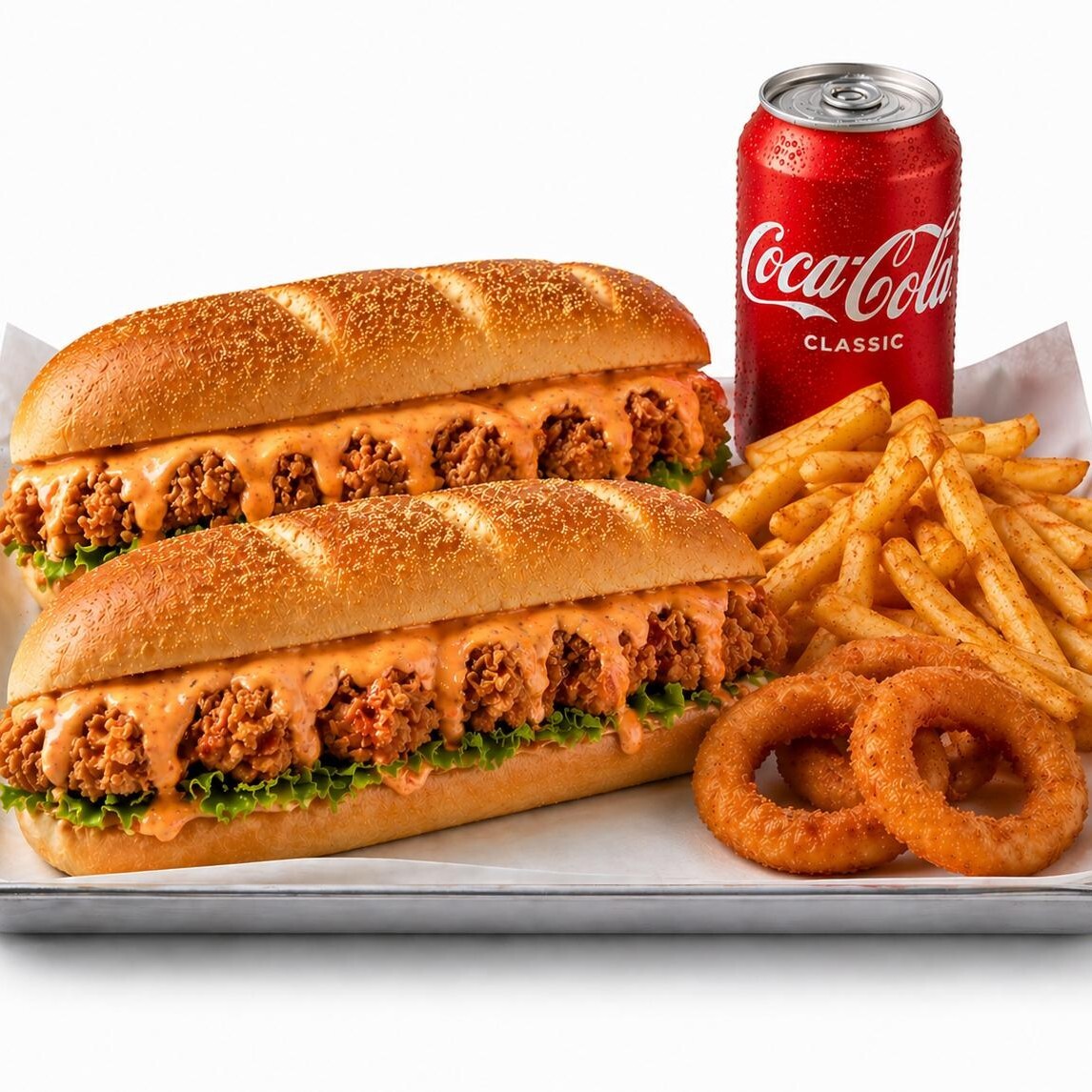 2’li Spicy Cajun Sandwich Coca Cola Menü