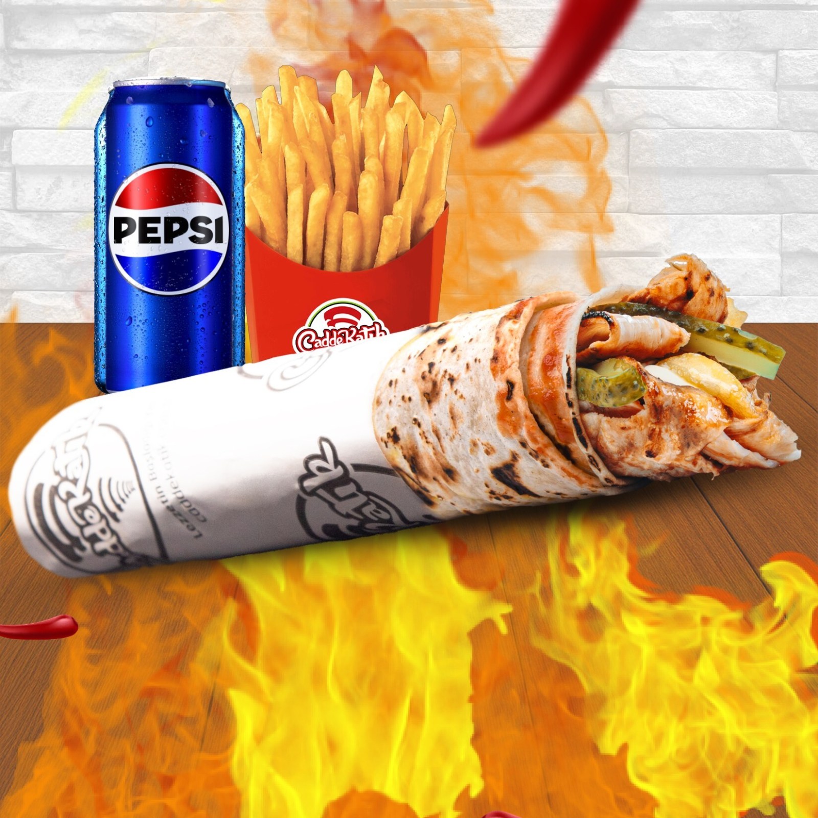 Katık Tavuk Sriracha Klasik Menü