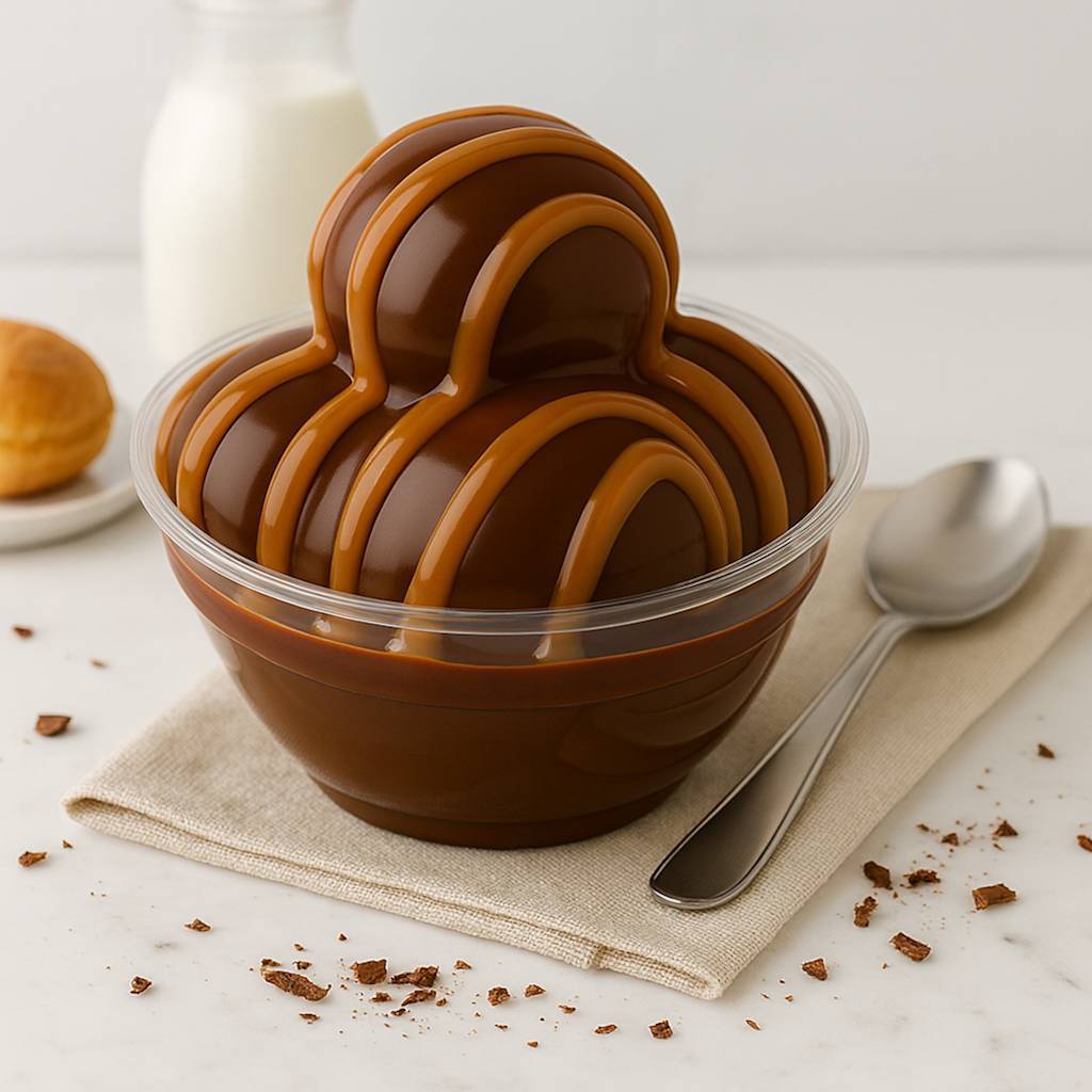 Karamelli & Çikolata Soslu Profiterol (3 Top)