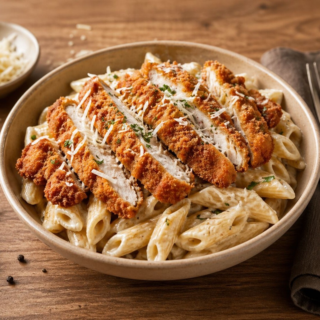 Schnitzel Makarna
