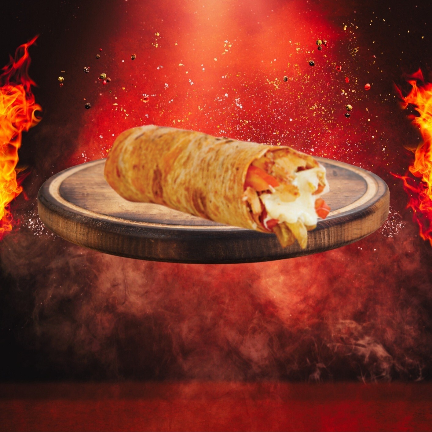 Kaşarlı Tavuk Döner Dürüm Large(120 gr)