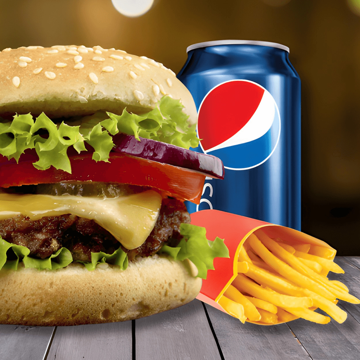 Double Cheeseburger Menü