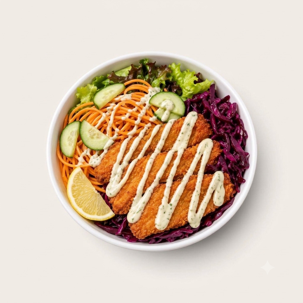 Crispy Schnitzel Salata