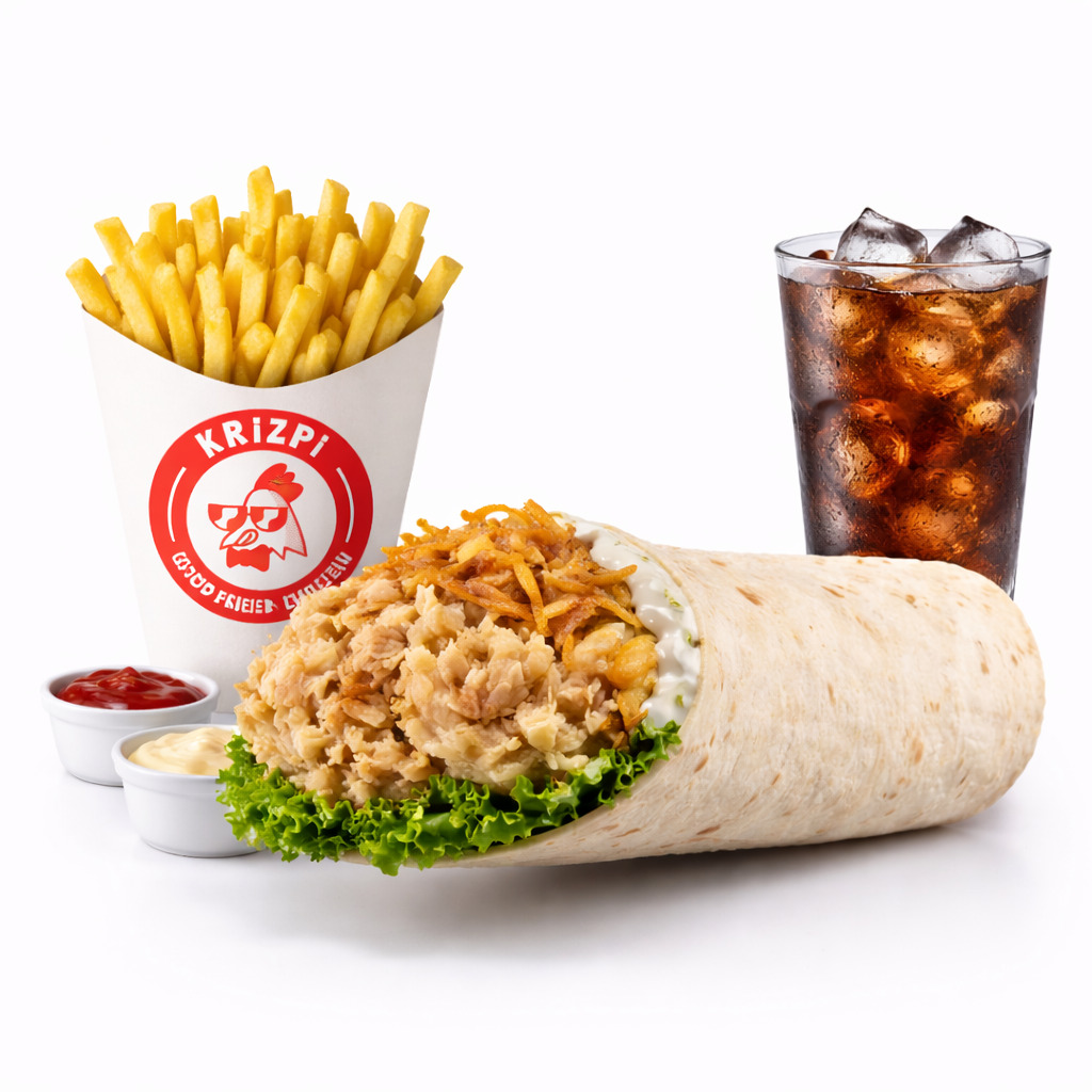 Luci Wrap + İçecek + Patates Kızartması + 2 Adet Sos