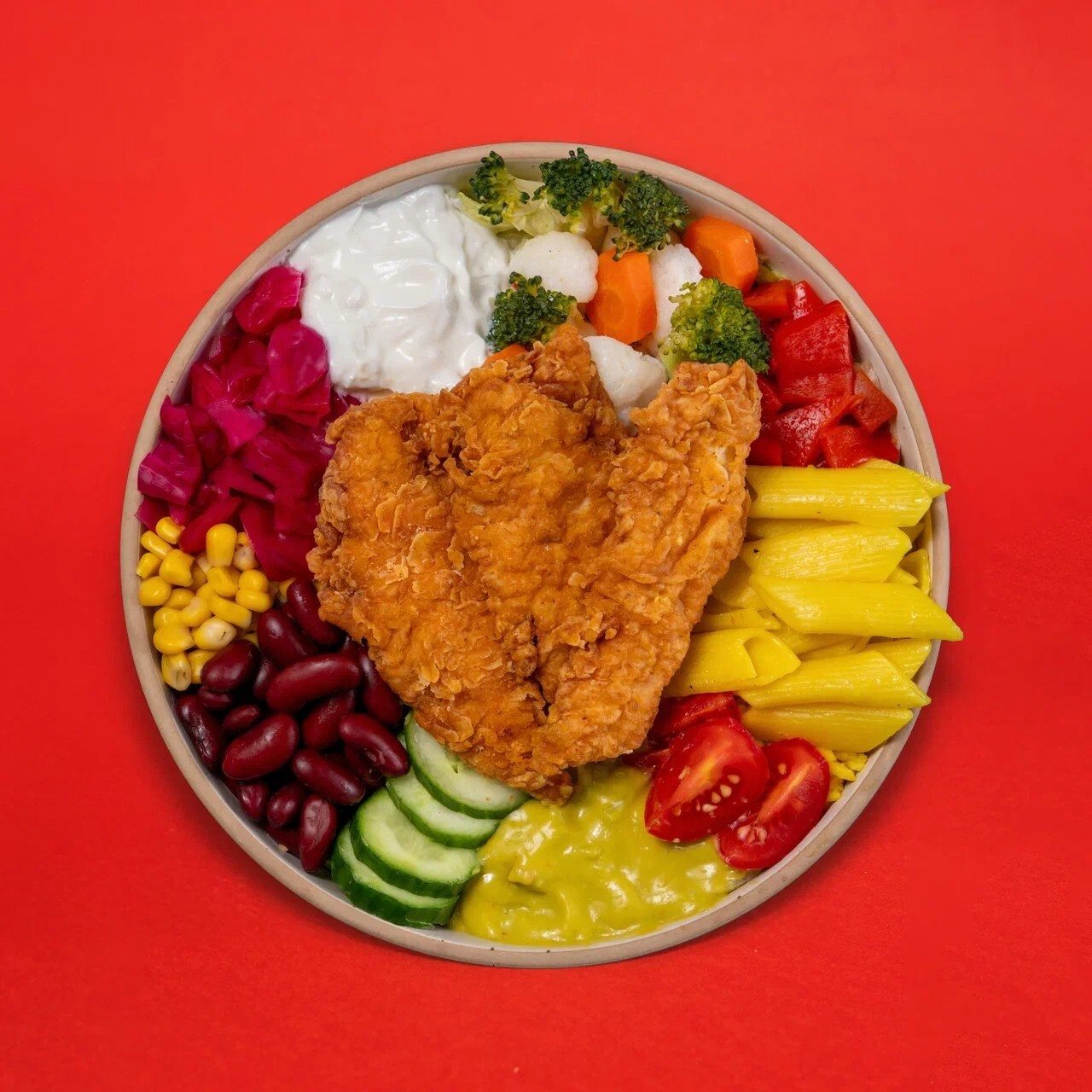 Çıtır Tavuklu Makarnalı Bowl