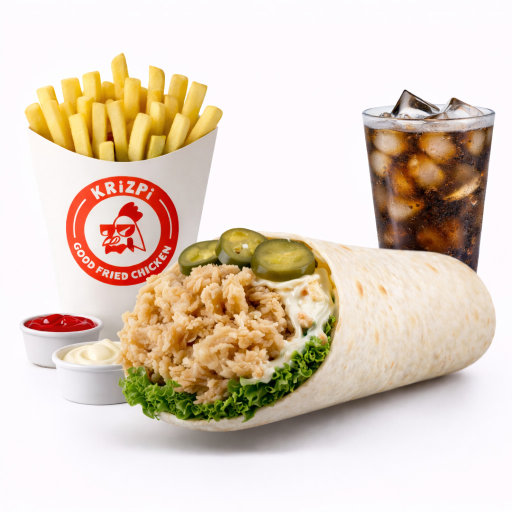 Festo Wrap + İçecek + Patates Kızartması + 2 Adet Sos