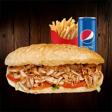 Tavuk Atom Ekmek+Kutu Pepsi+Patates Kızartması