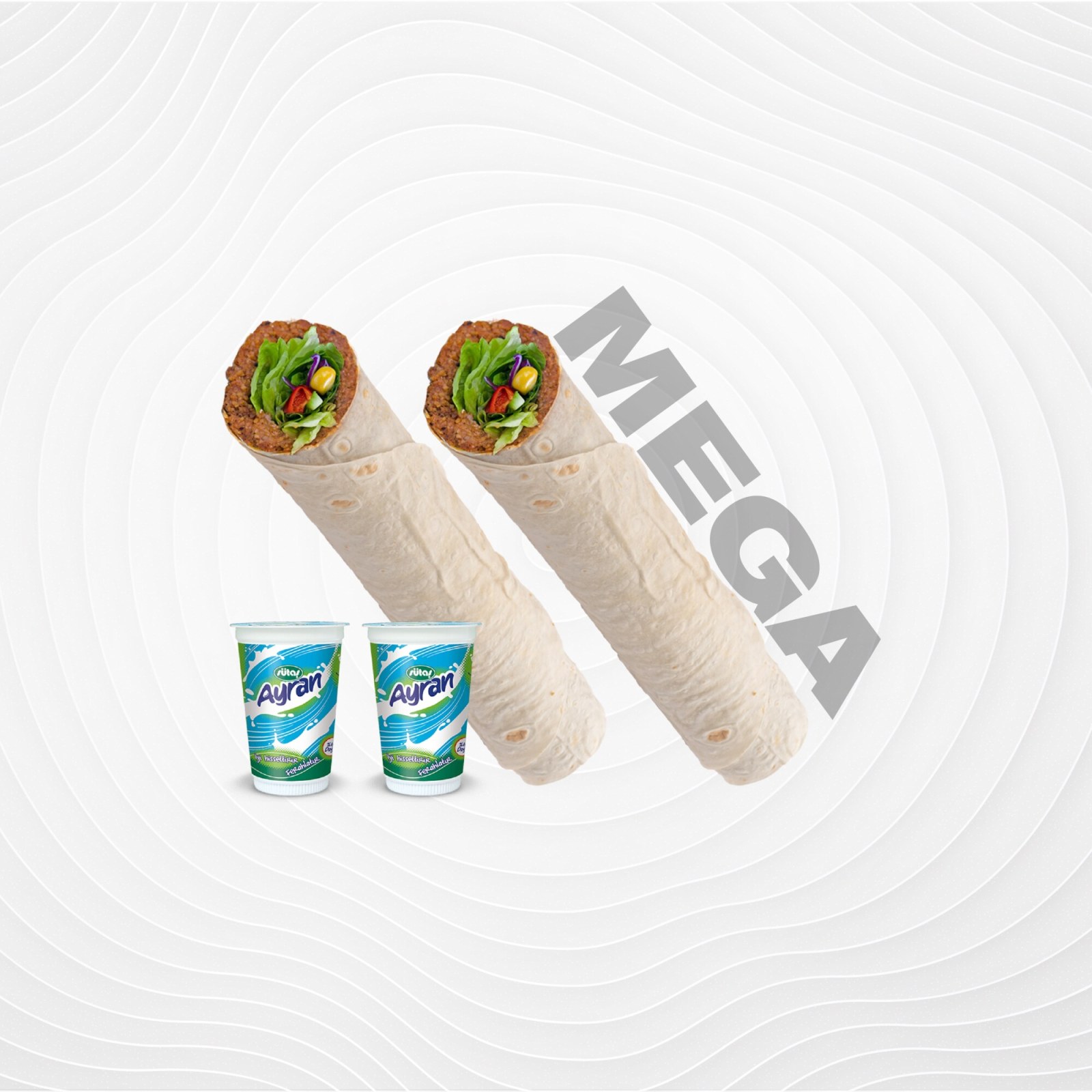 2'li Mega Dürüm (140 gr) Menü