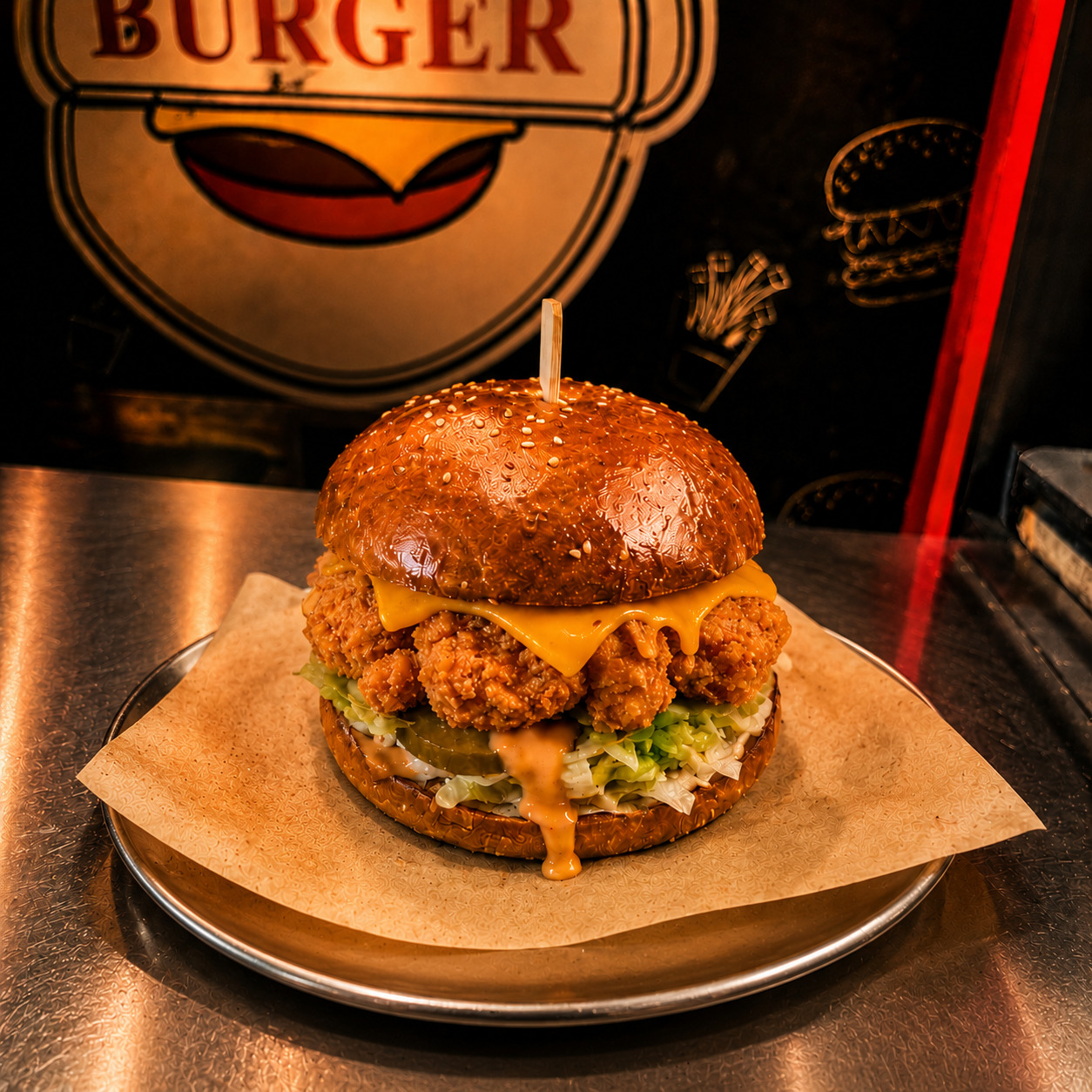 After Dinner Chicken Burger