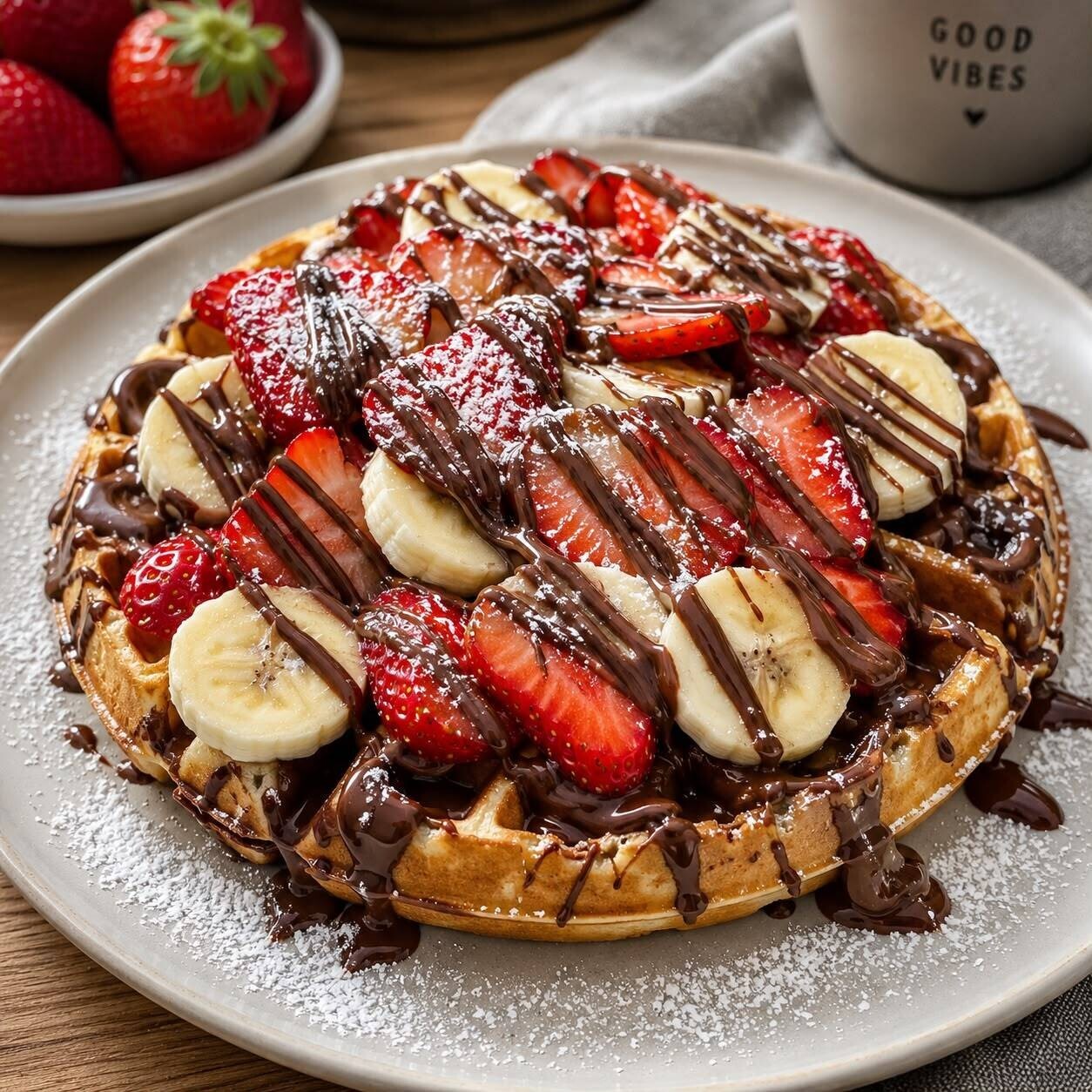 Çilek + Muz Waffle
