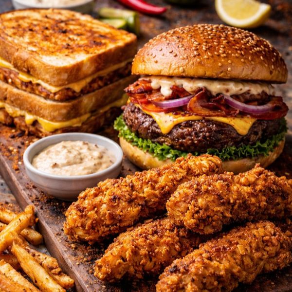 Sn Chef Cajun Burger (Arka Topraklık)